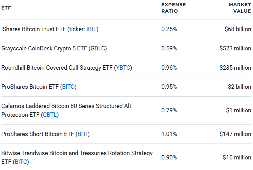 Cryptocurrency ETFs