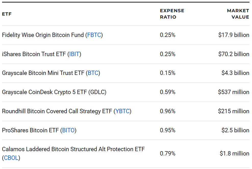 Best Cryptocurrency ETFs